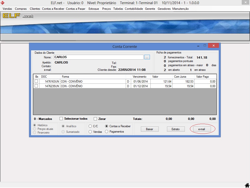 <F7> Contas a Receber